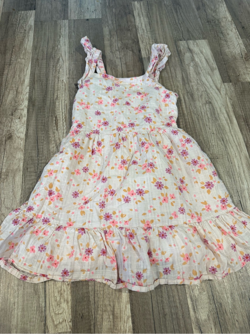 4T Girls Pink Floral Cotton Sundress